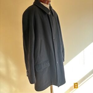 Valente Men's 3/4 Coat Wool Blend Designer Jacket Size 55 IT 46 US Made in Italy
